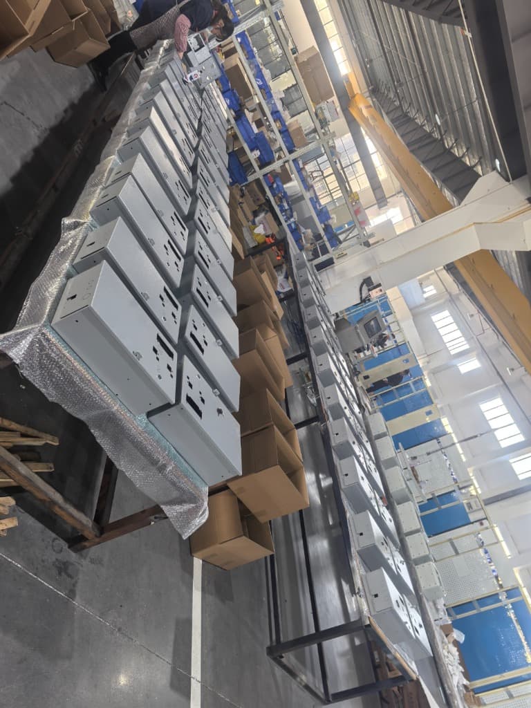 Metal enclosure assembly line